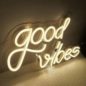 Warm white store neon light