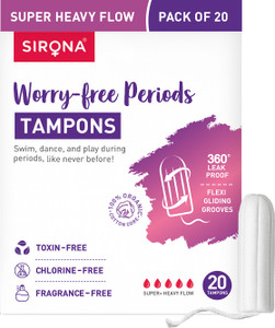 Periods Made Easy Non Applicator Tampons for Heavy Flow Tampons