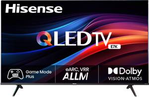 Hisense E7K 108 cm (43 inch) QLED Ultra HD (4K) Smart VIDAA TV with Dolby Vision and Atmos