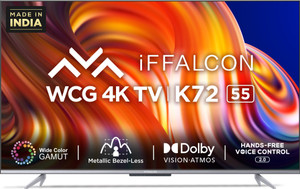 iFFALCON by TCL K72 139 cm (55 inch) Ultra HD (4K) LED Smart Android TV with Hands Free Voice Control and Works with Video Call Camera