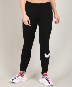 NIKE Solid Women Black Tights Buy NIKE Solid Women Black Tights