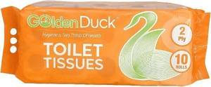 Golden Duck Premium Toilet Tissue Value Pack 10 in One - Ultra Soft Toilet Paper Roll