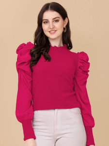 DL Fashion Casual Solid Women Pink Top Buy DL Fashion Casual Solid Women Pink Top Online at Best Prices in India Flipkart