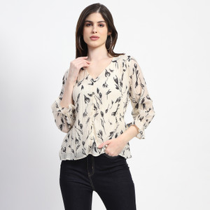 MADAME Casual Printed Women Black Top Buy MADAME Casual Printed Women Black Top Online at Best Prices in India Flipkart