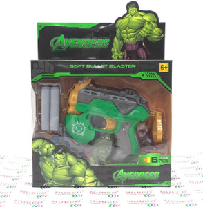 Mubco Avengers Hulk Nerf Gun Ultimate Blaster 6 Soft Bullet Toys Kids 6 Years Guns Darts Avengers Hulk Nerf Gun Ultimate Blaster 6 Soft Bullet Toys Kids 6 Years shop for Mubco products in India. Flipk...