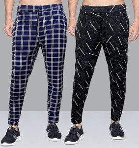 Men plaid track pants outlet