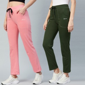 BLINKIN Solid Women Dark Green, Pink Track Pants - Buy BLINKIN Solid Women  Dark Green, Pink Track Pants Online at Best Prices in India