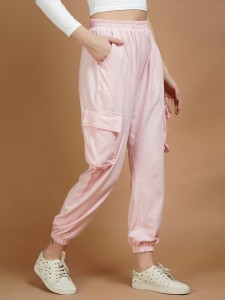 Snapup Flared Women Pink Trousers - Buy Snapup Flared Women Pink