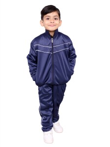 V Sports Solid Boys Track Suit