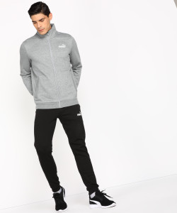 Nike league fleece 2025 tracksuit grey and black