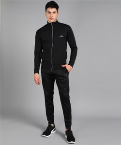 Mens all black tracksuit online