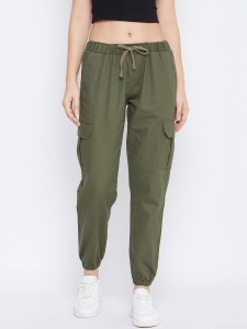 Buy PANIT Women Lime Green Printed Trousers at Amazonin