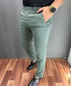 Blends Trendz Regular Fit Men Light Green Trousers - Buy Blends