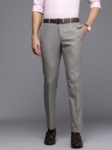 Raymond Slim Fit Men Grey Trousers