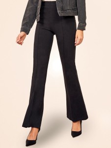 Spangel Fashion Regular Fit Women Black Trousers - Buy Spangel Fashion  Regular Fit Women Black Trousers Online at Best Prices in India