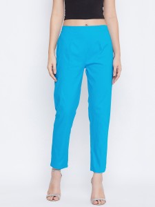 Q-Rious Regular Fit Women Light Blue Trousers - Buy Turquoise Q