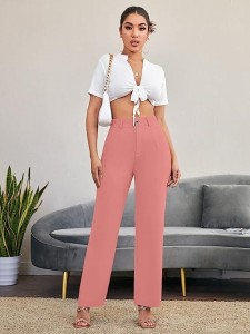 YOURS Plus Size Pink Wide Leg Trousers  Yours Clothing