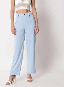KOTTY Regular Fit Women Light Blue Trousers - Buy KOTTY Regular