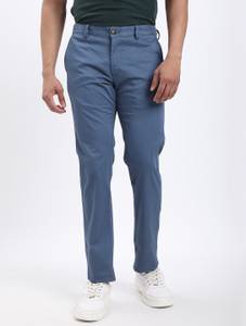 INDIAN TERRAIN Slim Fit Men Blue Trousers