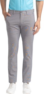 PARX Tapered Men Grey Trousers