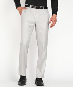 Buy Men Beige Neo Slim Fit Self Checked Formal Trousers online  Looksgudin