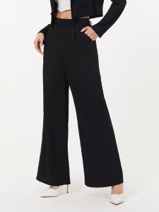 KOTTY Regular Fit Women Black Trousers - Buy KOTTY Regular Fit Women Black  Trousers Online at Best Prices in India