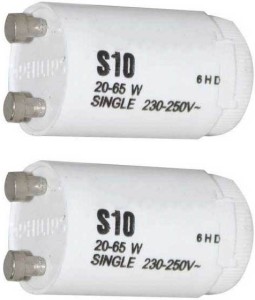 Starter for 4w-65w fluorescent tubes