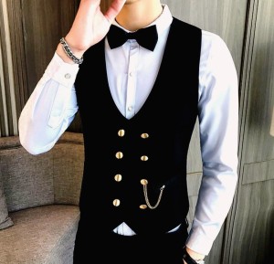 Single Breasted Three Piece Business Suit Coat Waistcoat Trousers –  Wear.Style