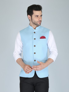 Finethread Sleeveless Solid Men Jacket Buy Finethread Sleeveless