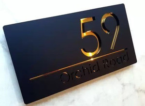 THE PRINT HUB Acrylic Door Name Plate for Home Office Entrance