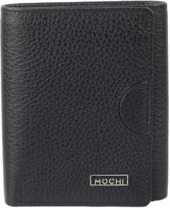 MOCHI Men Casual Black Genuine Leather Wallet 11 Black Price in India Flipkart
