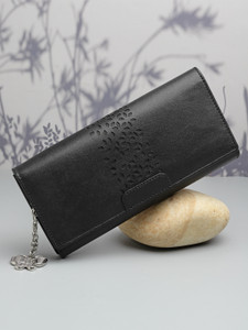 Butterflies Women Casual Black Artificial Leather Wallet Black Price in India Flipkart