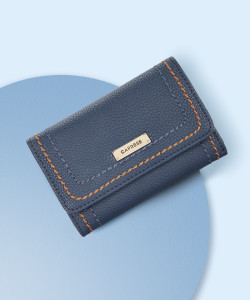 Caprese Women Blue Artificial Leather Wallet Navy Price in India