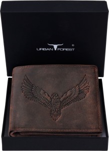 URBAN FOREST Men Brown Genuine Leather Wallet