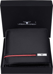 URBAN FOREST Men Casual Formal Travel Black Genuine Leather