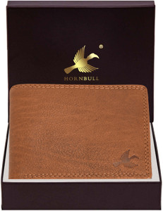 HORNBULL Men Casual Tan Genuine Leather Wallet Tan Price in