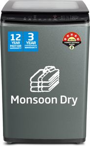 Voltas Beko by A Tata Product 6.5 kg with Fountain Wash, Baffle Filter and Eco Wash with 10 Wash Programs Fully Automatic Top Load Washing Machine Grey