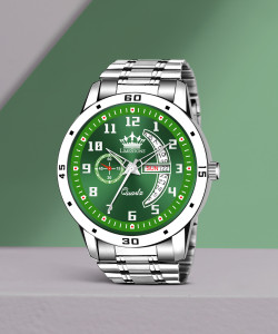 LIMESTONE Day and Date Functioning Green Dial Steel Strap New