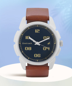 Fastrack 3124sl02 leather analog men's clearance watch