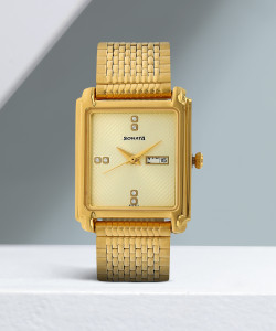 Sonata golden wrist watch on sale