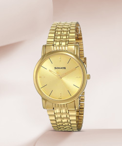 Sonata golden watch deals