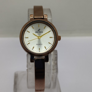 Sea force Fabulous Silver Dial Brown Case With Brown Bangle
