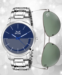 AXE Style X-1206 Freebie Sunglass u0026 Boys Watch Gift Packaging and Steel  Chain Wrist/Hands Watch Analog Watch - For Men - Buy AXE Style X-1206  Freebie Sunglass u0026 Boys Watch Gift Packaging