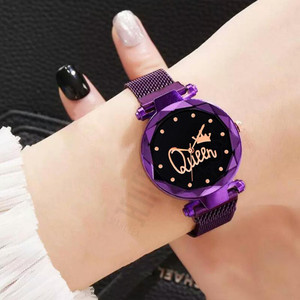Jiya Creation Purple Queen Magnet girls watches for women watches