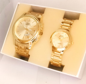 Hmt Fashion Trendy Golden Couple Watch Set Watches Analog Watch