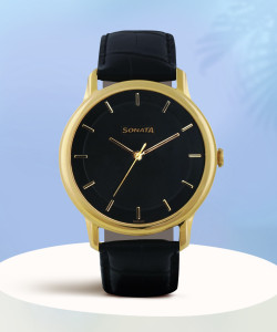 Sonata leather watch price online