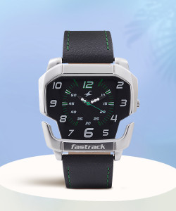 Grey dial black leather strap watch ne3079sl02c online