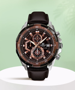 Edifice leather watch price online