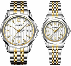 Longbo Analog Watch For Men Women Buy Longbo Analog Watch For Men Women Couple Watch Marriage Gift Set for Men and Women Luminous Rhinestone Studded Online at