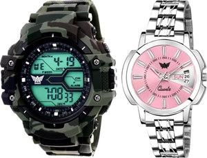 ABREXO Trending Digital Sports Wrist Watch Combo Analog Digital